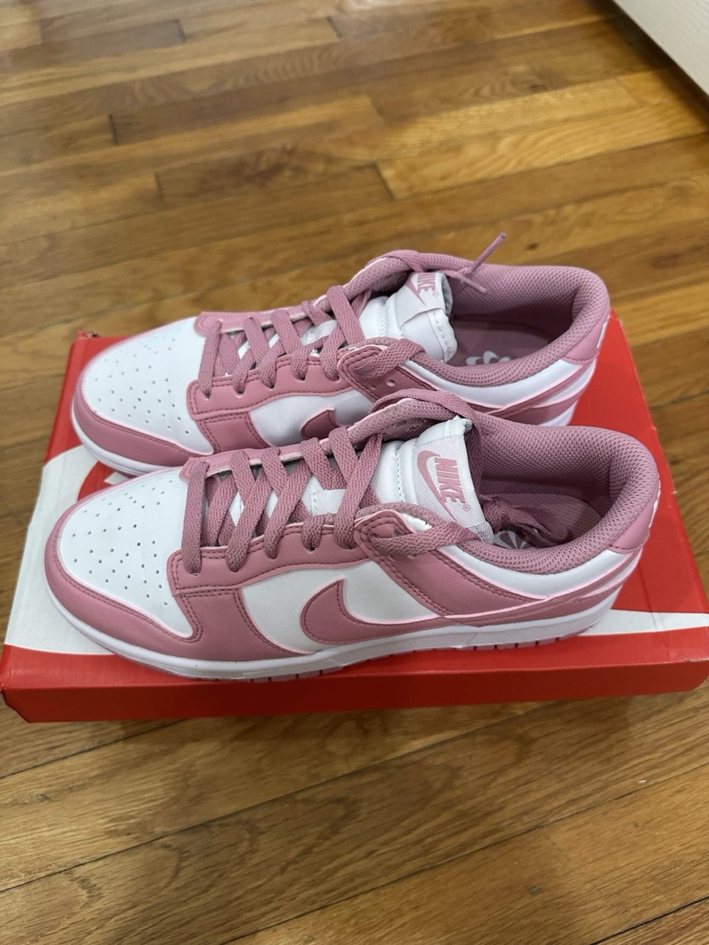 *Used* Nike Dunk Low Women White Pink (DD1873-112) Size 8W - Picture 2 of 11